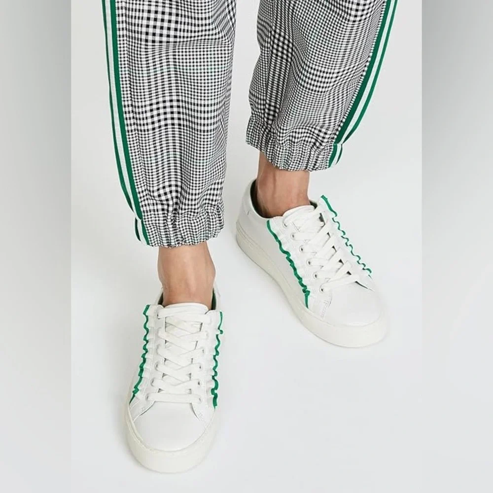 Tory Sport White and Green Sneakers